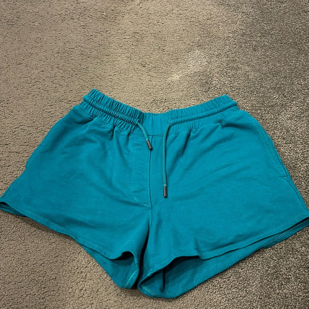 EUC Richer poorer lounge sweatshort deep turquoise color with pockets
